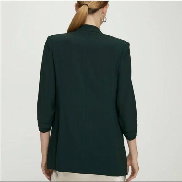 NWT Babaton Aritzia Macauley Power Hip Blazer 00 Scarab Minimal Jacket Longline - Picture 2 of 8